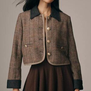 NWT Maeve Wool Blend Shrunken Heritage Lady Jacket